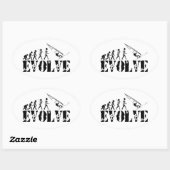 Sticker Ovale Planche à voile Windsurf Evolution Sport Art (Feuille)
