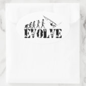 Sticker Ovale Planche à voile Windsurf Evolution Sport Art (Sac)