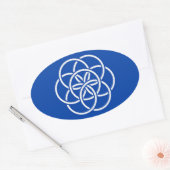 Sticker Ovale Planet earth flag (Enveloppe)
