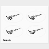 Sticker Ovale Planeur (Feuille)