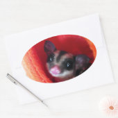 Sticker Ovale Planeur à sucre en Orange Hanging Lit (Enveloppe)