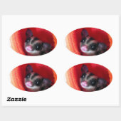 Sticker Ovale Planeur à sucre en Orange Hanging Lit (Feuille)