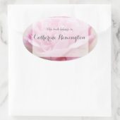 Sticker Ovale Plaque de bibliothèque Peony closeuse (Sac)