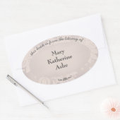 Sticker Ovale Plaque de nom vintage (Enveloppe)