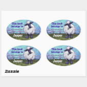Sticker Ovale Plaque d'enregistrement des moutons (Feuille)