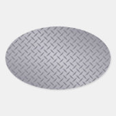 Sticker Ovale Plaque diamant gris acier (Devant)