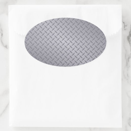 Sticker Ovale Plaque diamant gris acier (Sac)