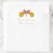Sticker Ovale Plaque papillon (Sac)