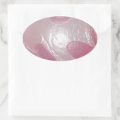 Sticker Ovale plastique rose (Sac)