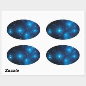 Sticker ovale Pleiades (Feuille)