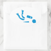 Sticker Ovale Plongée sous-marine (Sac)