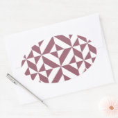 Sticker Ovale Plum Geometric Deco Cube Pattern (Enveloppe)