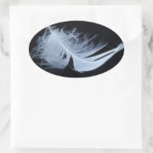 Sticker Ovale Plumes blanches - angélique par nature (Sac)