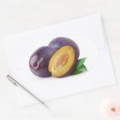 Sticker Ovale Plums bleus (Enveloppe)