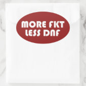 Sticker Ovale Plus de FKT, moins de DNF (Sac)