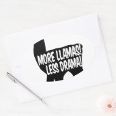 Sticker Ovale Plus de lamas moins de drame (Enveloppe)