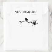 Sticker Ovale Plus Raven Poem Edgar Allan Poe Citation (Sac)