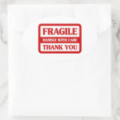 Sticker Ovale Poignée Fragile Avec Soin (Sac)