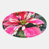 Sticker Ovale Poinsettia [Oval Seal] (Devant)