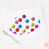 Sticker Ovale Points amusants (Enveloppe)