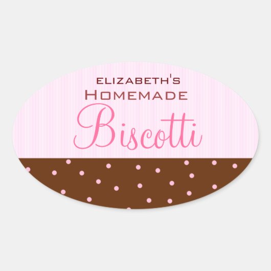 Sticker Ovale Points Brown Roses (Devant)