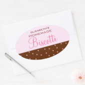 Sticker Ovale Points Brown Roses (Enveloppe)