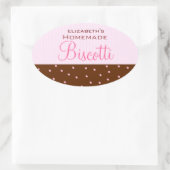 Sticker Ovale Points Brown Roses (Sac)