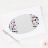 Sticker Ovale Points et Rayures 22 (Enveloppe)