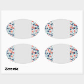 Sticker Ovale Points et Rayures 22 (Feuille)