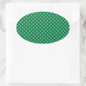 Sticker Ovale Points verts et blancs (Sac)