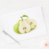 Sticker Ovale Poires vertes (Enveloppe)