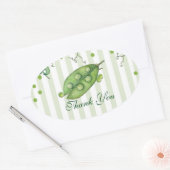 Sticker Ovale Pois doux vert Whimsical Polka Baby shower point (Enveloppe)