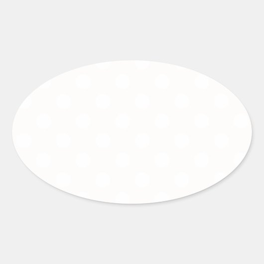Sticker Ovale Pois grand - blanc sur lin (Devant)