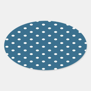 Sticker Ovale Pois turquoises