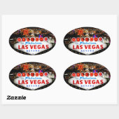 Sticker Ovale Poison de Las Vegas (Feuille)