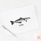 Sticker Ovale Poisson Cobia (Enveloppe)
