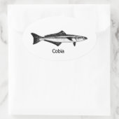 Sticker Ovale Poisson Cobia (Sac)