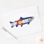 Sticker Ovale Poisson Colorado (Enveloppe)