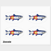 Sticker Ovale Poisson Colorado (Feuille)