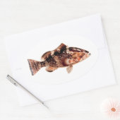 Sticker Ovale Poisson de groupe (Enveloppe)