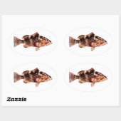 Sticker Ovale Poisson de groupe (Feuille)