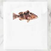 Sticker Ovale Poisson de groupe (Sac)