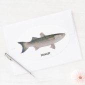 Sticker Ovale Poisson Mullet (Enveloppe)