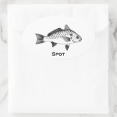 Sticker Ovale Poisson ponctuel (titre) (Sac)