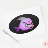 Sticker Ovale Poissons mauvais (Enveloppe)