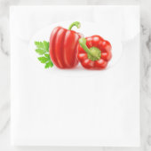 Sticker Ovale Poivrons rouges (Sac)
