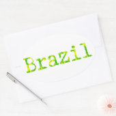 Sticker Ovale Police verte et jaune du Brésil (Enveloppe)