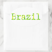 Sticker Ovale Police verte et jaune du Brésil (Sac)