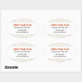 Sticker Ovale Polka Dot Fun (Feuille)