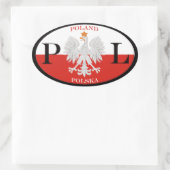 Sticker Ovale Pologne Polska PL (Sac)